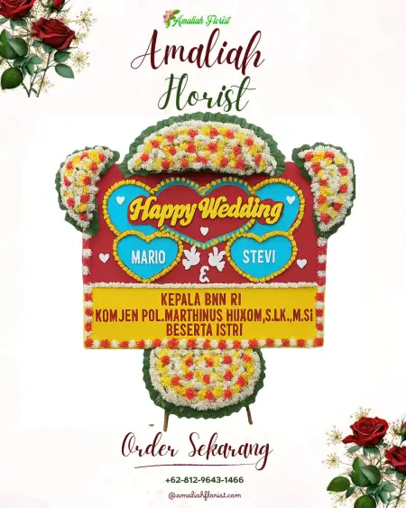 Papan Bunga Pernikahan Bugisan
